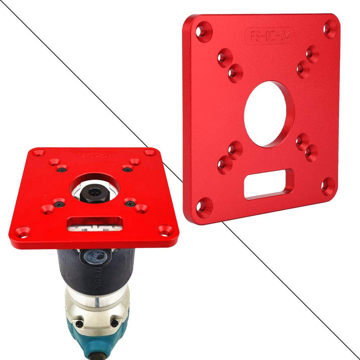 Trim Router Base Plate, Frästisch-Einsatzplatte, Aluminiumlegierung 6061, Anodische Oxidation, Gravu