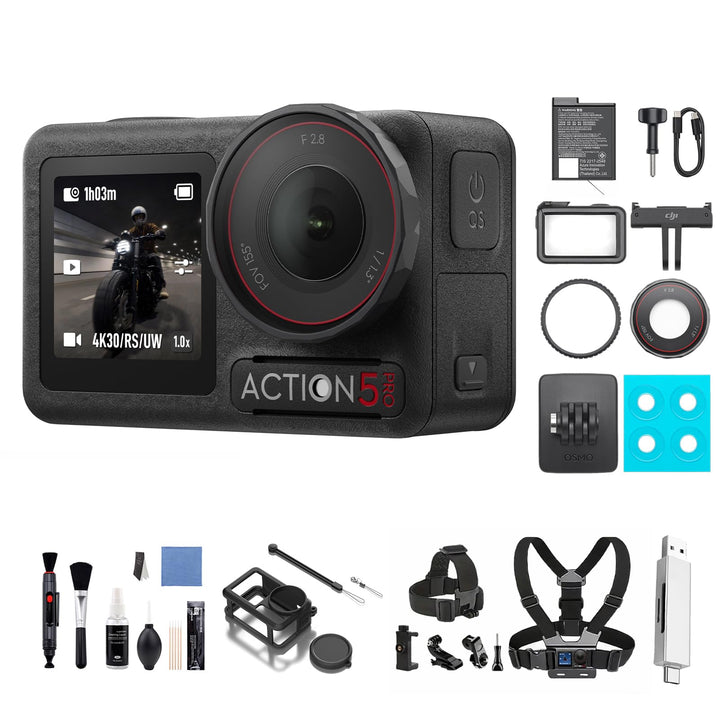 DJI Osmo Action 5 Pro Standard Combo mit Zubehör, Action Cam 4K mit 1/1,3" Sensor, 4K/120fps Videoka