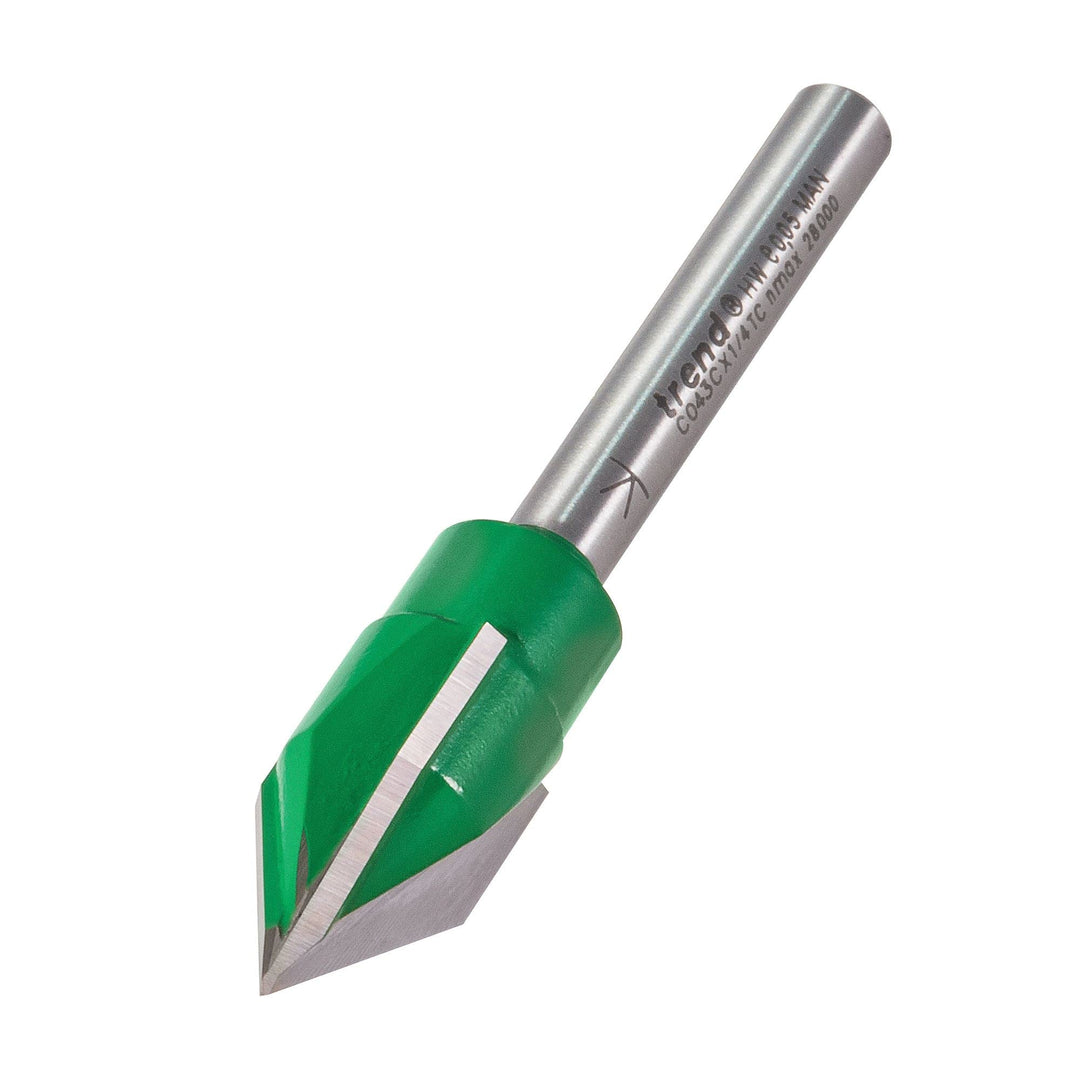 Trend Fasenschneider, C043CX1/4TC dreifache Flöte, Gravur, 60 Deg, dreifache Flöte, Gravur, 60 Deg