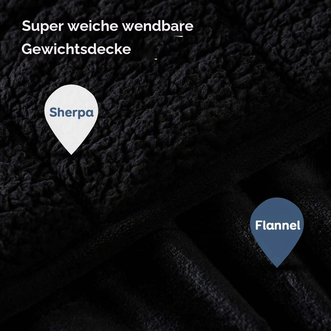 Sivio Gewicht Decke für Erwachsene, 7kg Sherpa Heavy Throw mit Fleece Reversible, Queen Size, Gewich