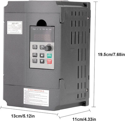 Frequenzumrichter 220V, 1.5kW 8A Einphasen Frequenzumrichter mit VFD Antrieb Einphasen Drehstrommoto