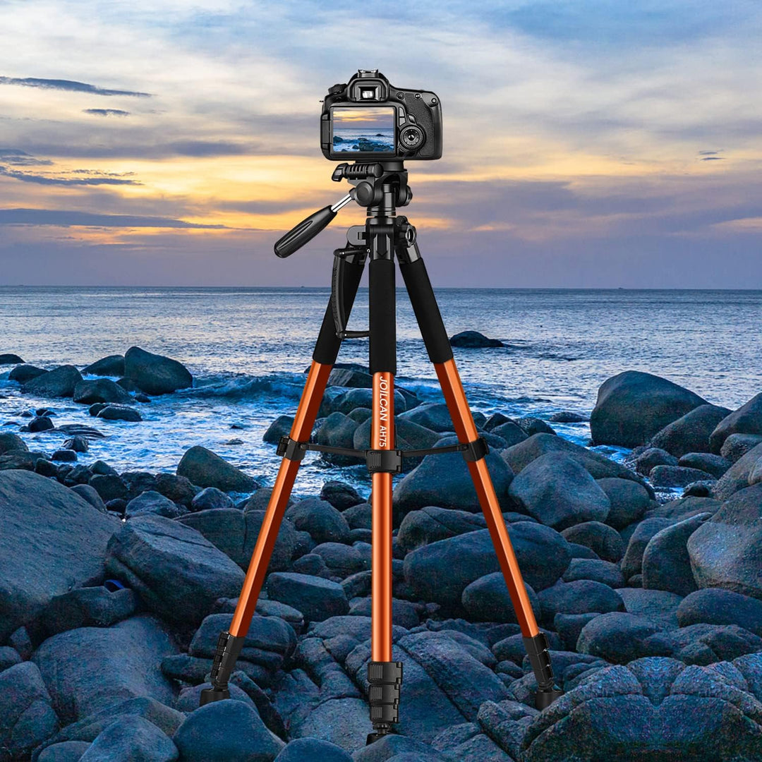 JOILCAN Kamera Stativ, 187cm Aluminium Leichte Dreibeinstativ für Canon Nikon DSLR mit Abnehmbar 3-W