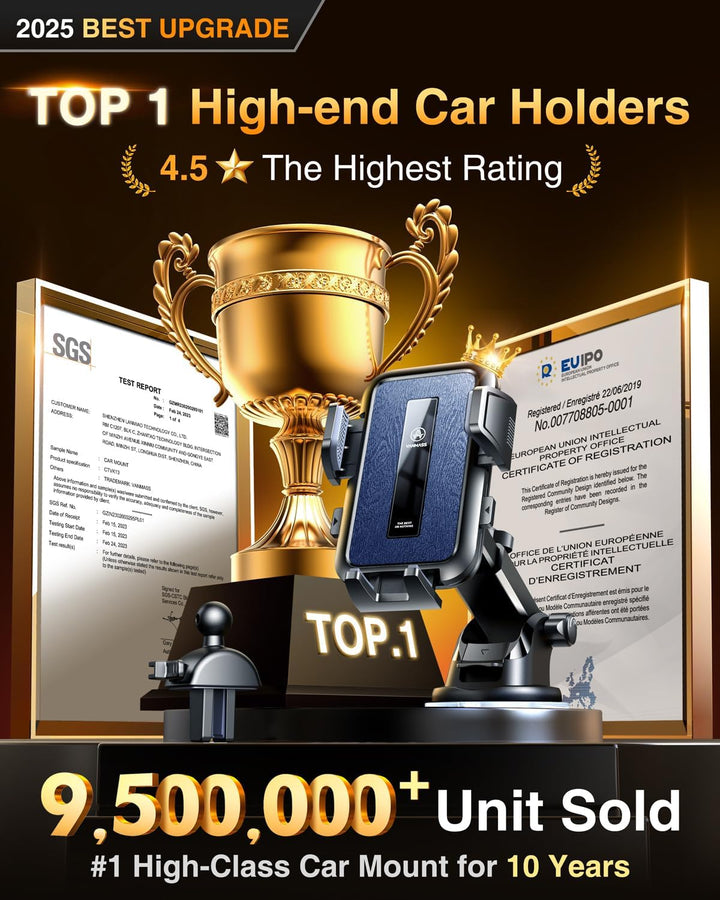 VANMASS 2024【True Militär-Klasse】 Handyhalterung Auto【Bombenfest Ver. CTVK61 Saugnapf & Clip】 Univer