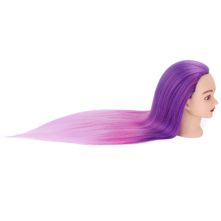 TopDirect 75cm Übungskopf Frisierkopf Friseur 100% Synthetisches Haar Perückenkopf Puppenkopf Traini