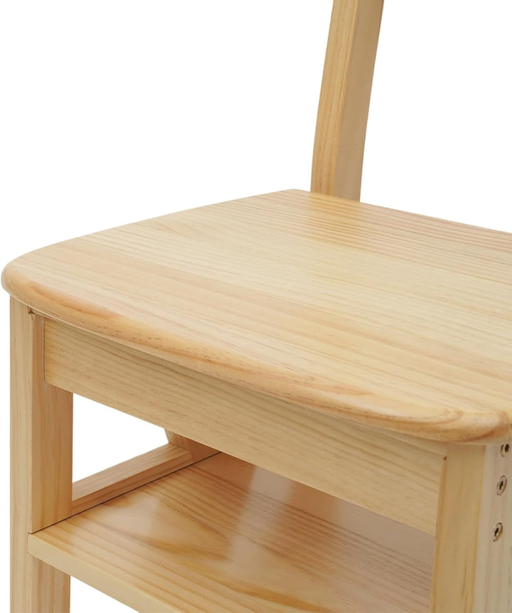 Leiterstuhl, 34x44,5x87 cm Klappbarer Bibliotheksleiter, Klappbarer Bibliotheksstuhl, Klappbarer 4-s