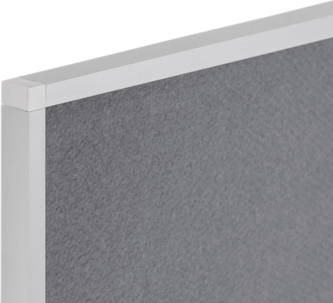 Bi-Office Filztafel New Generation, Pinnwand mit Aluminiumrahmen, 90 x 60 cm, Grau 90x60 cm Grau, 90