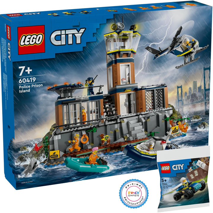 Lego City Set: 60419 Polizeistation auf der Gefängnisinsel & 30664 Polizei-Geländebuggy