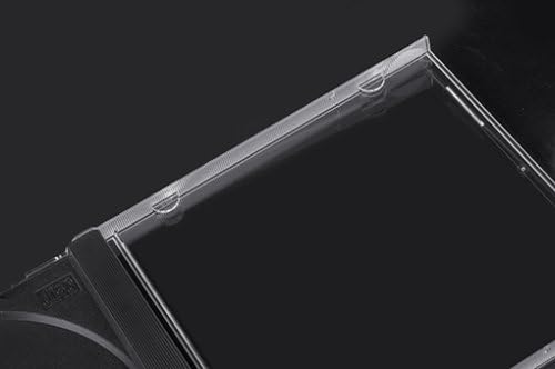 Tillmann Media - 50 Stück CD-Hüllen Jewelcase für 1 CD/DVD, Deckel und Rückenteil transparent glaskl