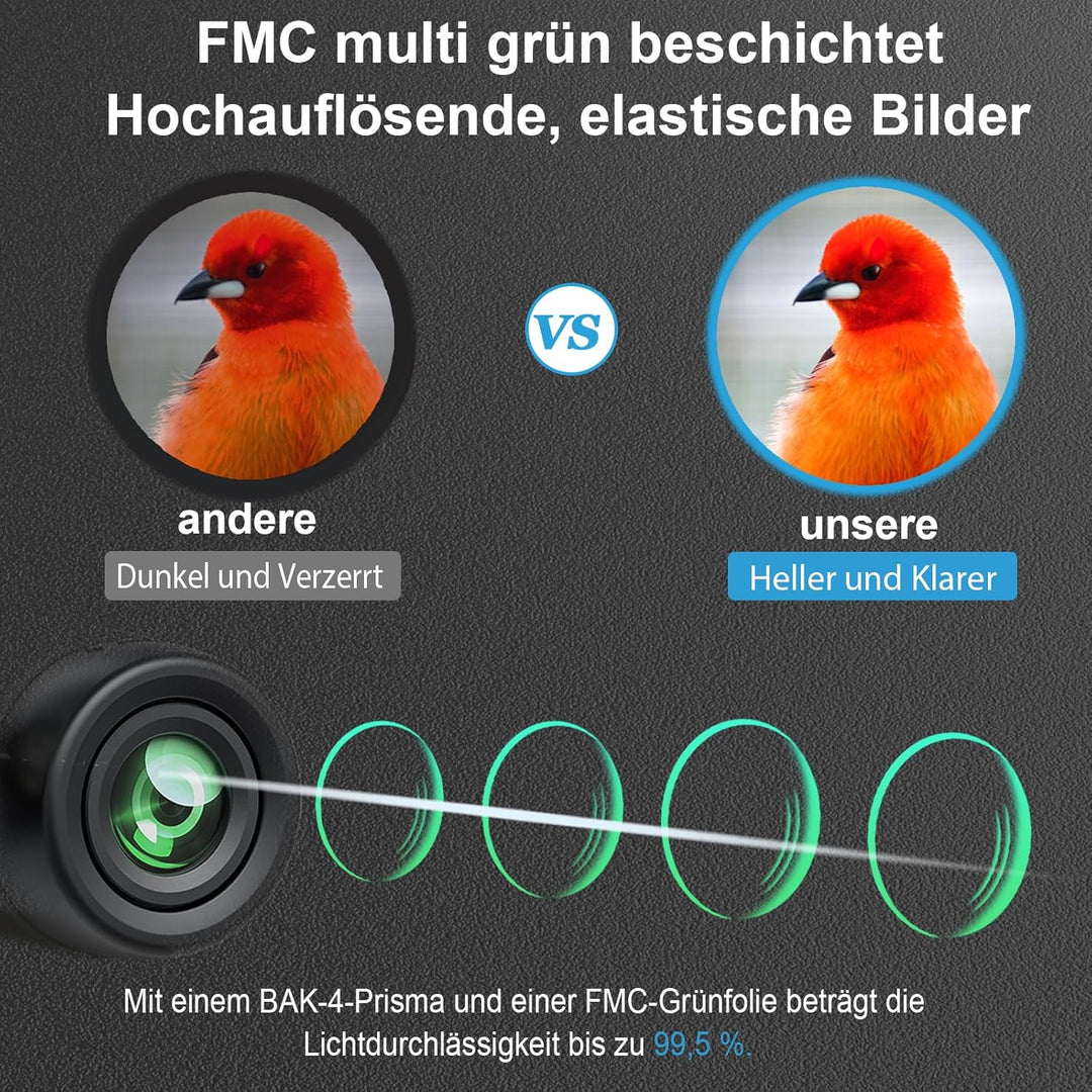 10x42 Fernglas Erwachsene Jagd Vogelbeobachtung: Timorn Ferngläser Wasserdicht mit Trageriemen, Tasc