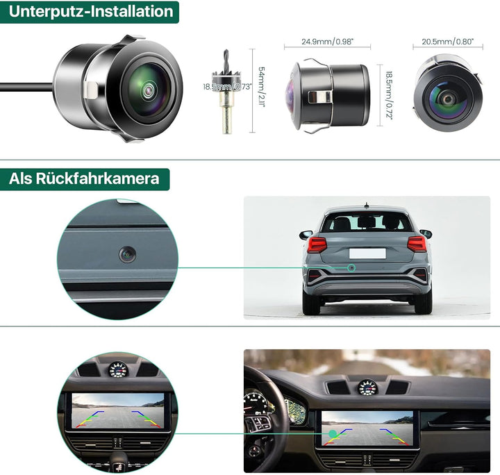 AHD 1080P Rückfahrkamera Funktioniert Nur mit Monitoren und Radio, die das AHD 1080P Videosignal Unt
