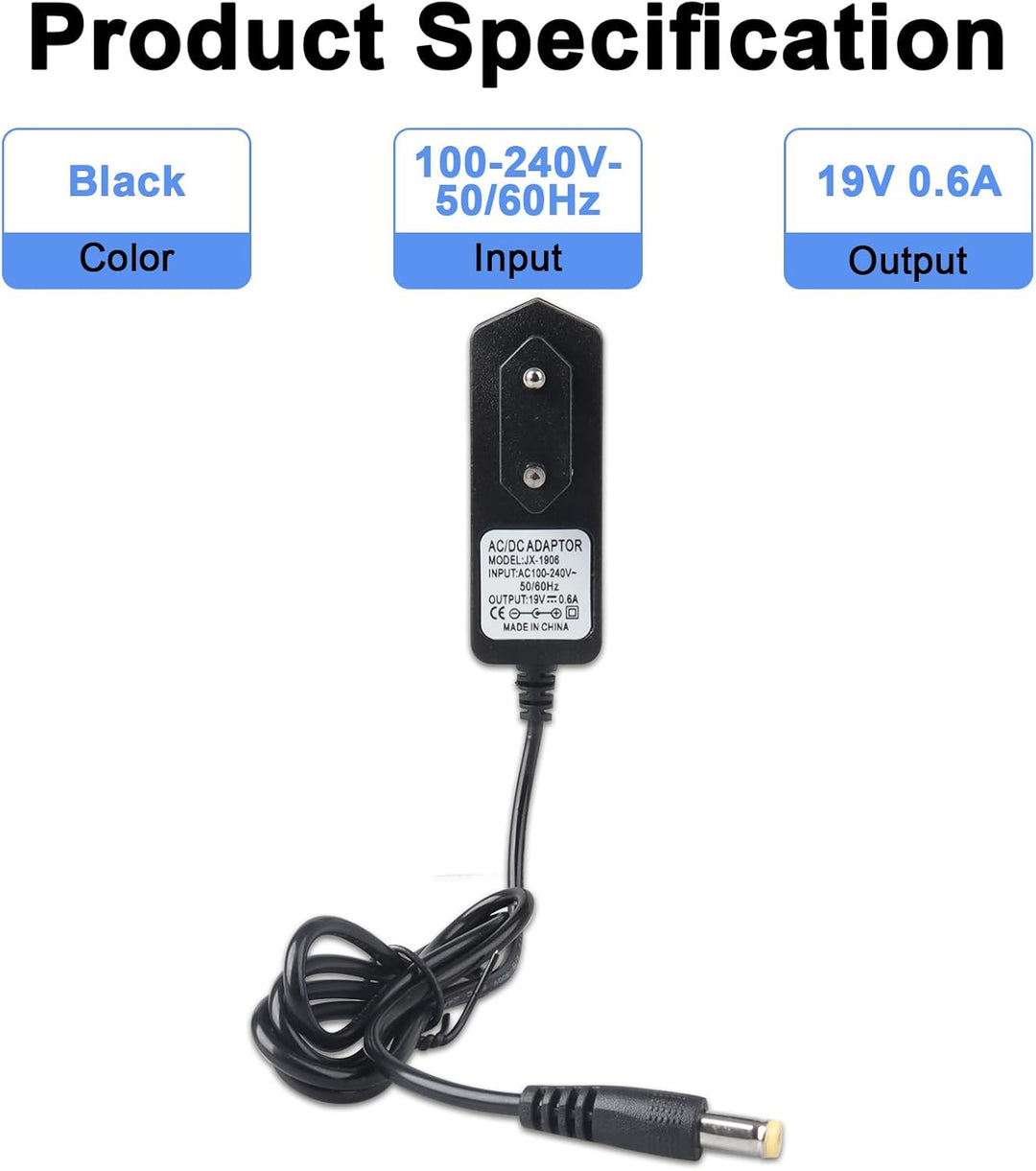 19 V 0,6 A Ladegerät für Lefant M200 M201 M210 & Eufy G30 30C 35C 11S 15C,Netzteil für Ecovacs Deebo