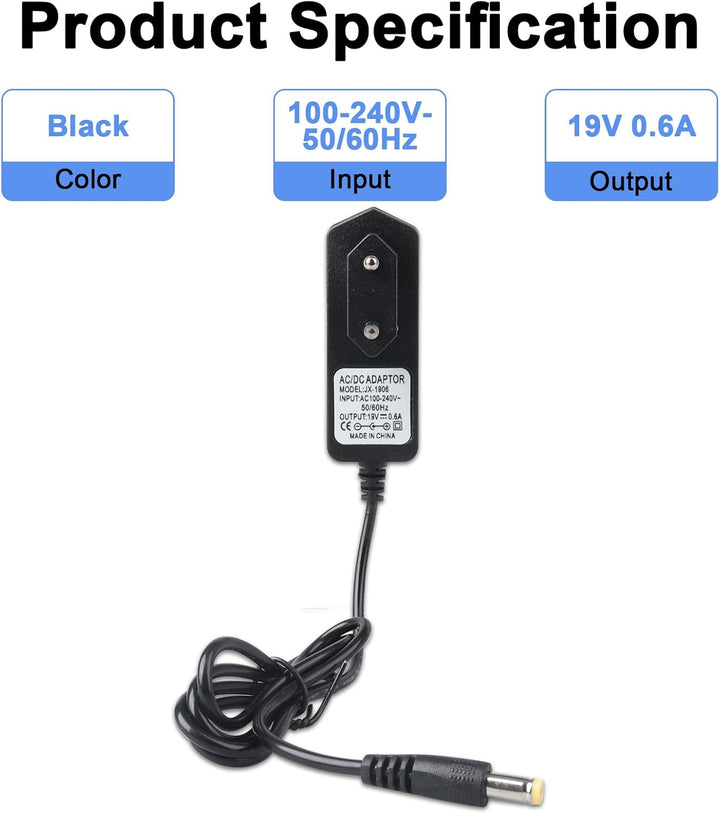19 V 0,6 A Ladegerät für Lefant M200 M201 M210 & Eufy G30 30C 35C 11S 15C,Netzteil für Ecovacs Deebo