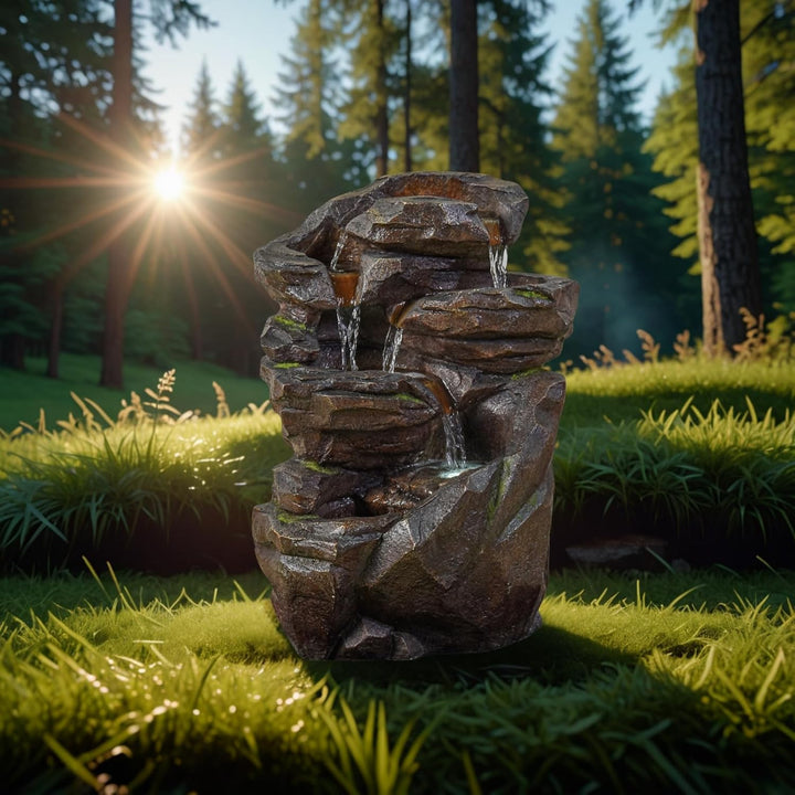 XL Gartenbrunnen Wasserfall Niagara - Natural Waterfall Fountain Outdoor and Indoor - Zen and Decora