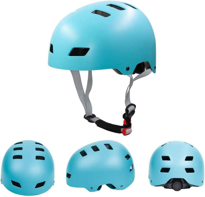 LANOVAGEAR Kinderhelm mit Knieschützern, Ellbogenschützern und Handgelenkschützern, 7-in-1-Schutzaus