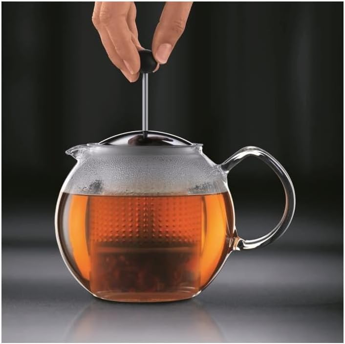 Bodum K1833-16 Assam Set Teebereiter, 1.5 L mit 2 doppelwandigen Gläser, 0.25