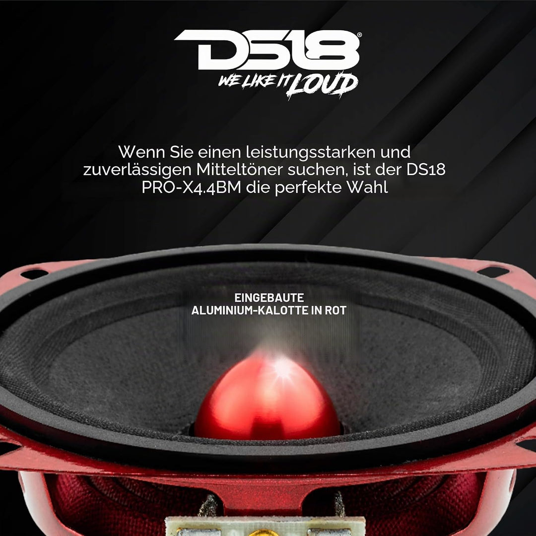 DS18 PRO-X4.4BM PRO Series Midrange Kugel Lautsprecher - Set von 1-4" 4 Inches