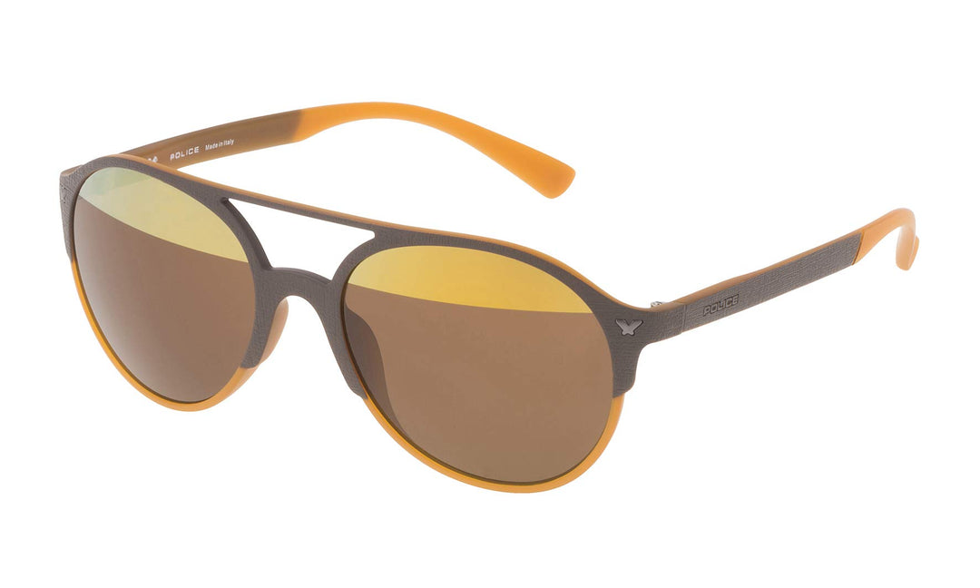Police Unisex-Erwachsene SPL163V556L2H Sonnenbrille, Braun (Marrón), 55