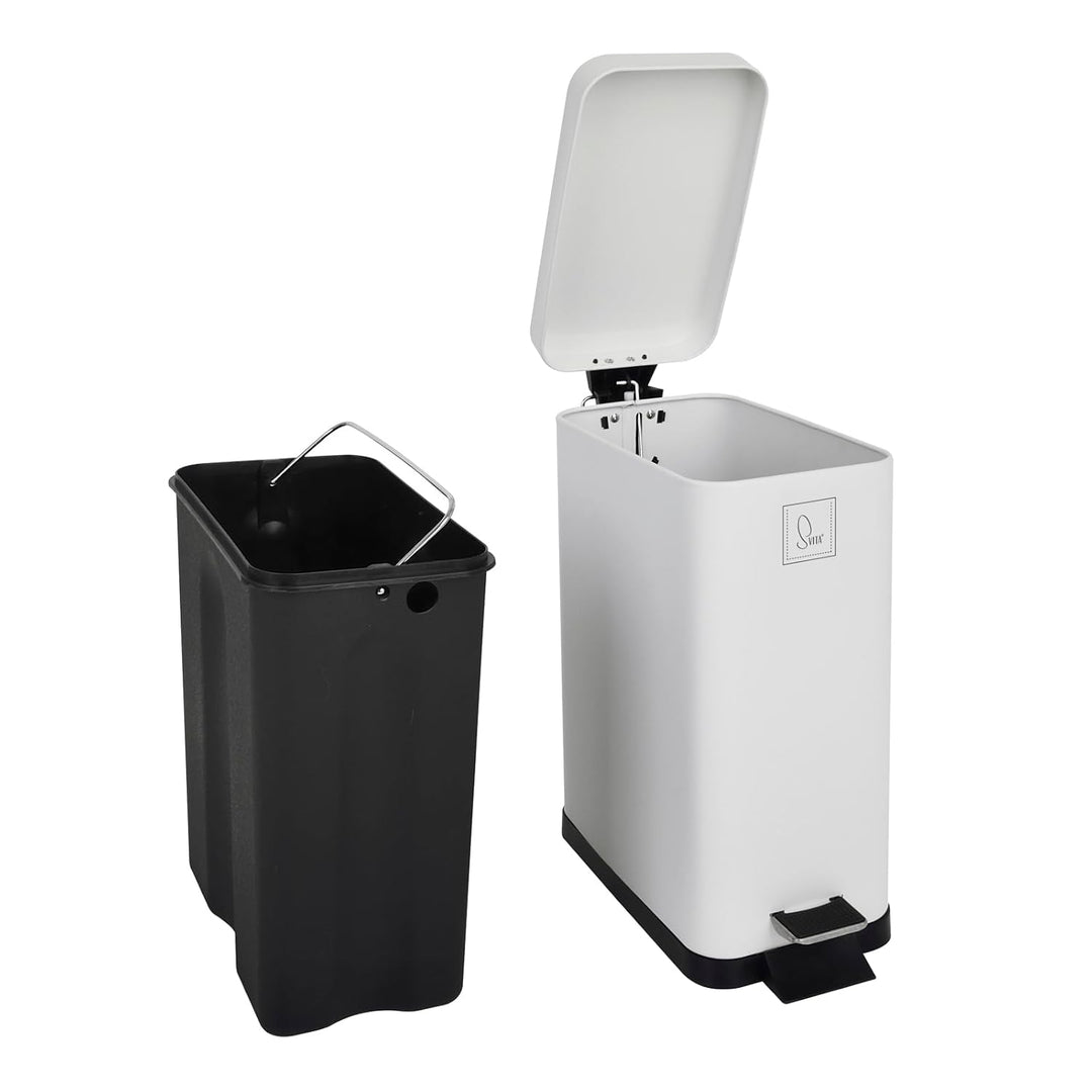 SVITA STM10 Mülleimer Treteimer Tretmülleimer Abfalleimer 10l inkl. Inneneimer Softclose-Deckel Fuss