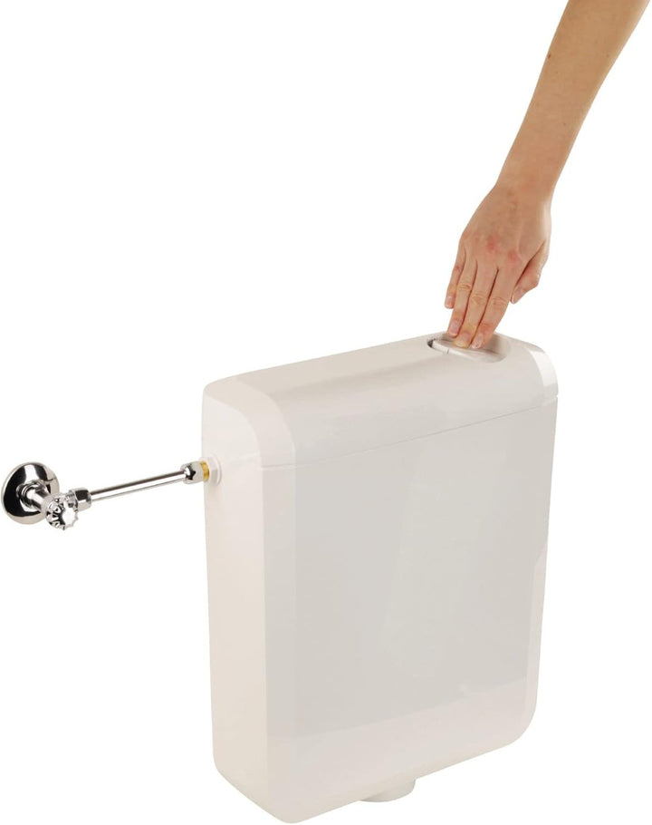 Calmwaters® Spülkasten mit 2-Mengen-Spülung, 3-3,5 & 6-7 Liter Spülmenge, Aufputzspülkasten WC schma