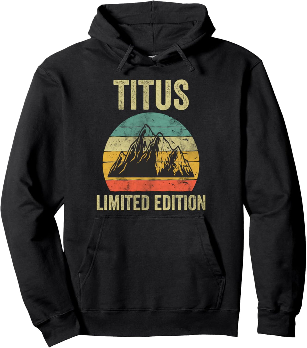 Personalisiertes Namensshirt Titus Vintage Limited Edition Pullover Hoodie