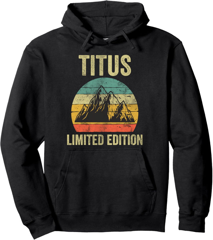 Personalisiertes Namensshirt Titus Vintage Limited Edition Pullover Hoodie