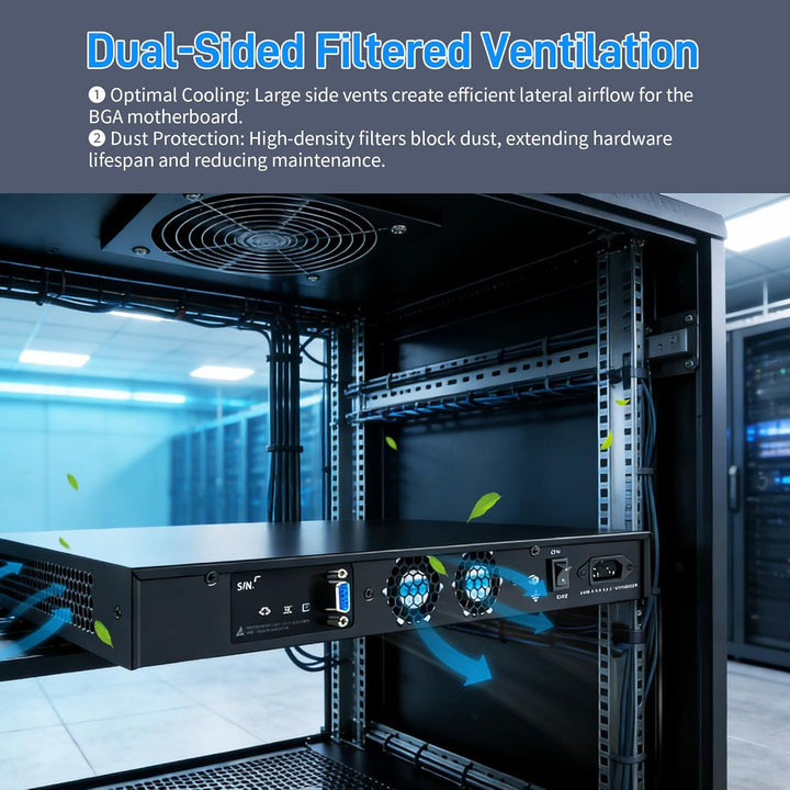 CWWK 1U Firewall Appliance, Rackmount Router Hardware, 10Gb SFP+ &amp; 6 x 2.5GbE i226-V, Core i7-3520M,