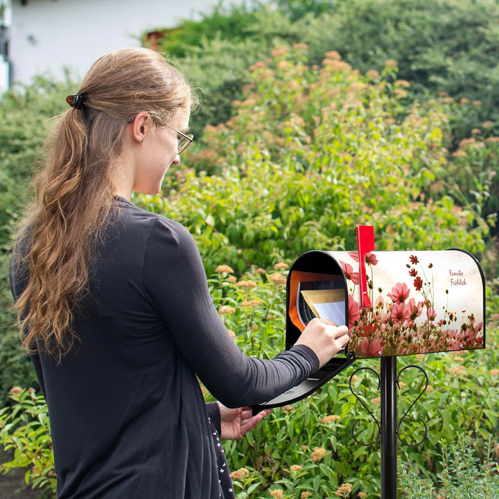 banjado® Amerikanischer Briefkasten individualisiert - US Mailbox/Letterbox mit Motiv Schmuckkörbche
