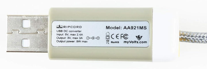myVolts Ripcord-USB-Ladekabel mit 3V DC Ausgangsstecker kompatibel mit Nintendo Gameboy Pocket, Game