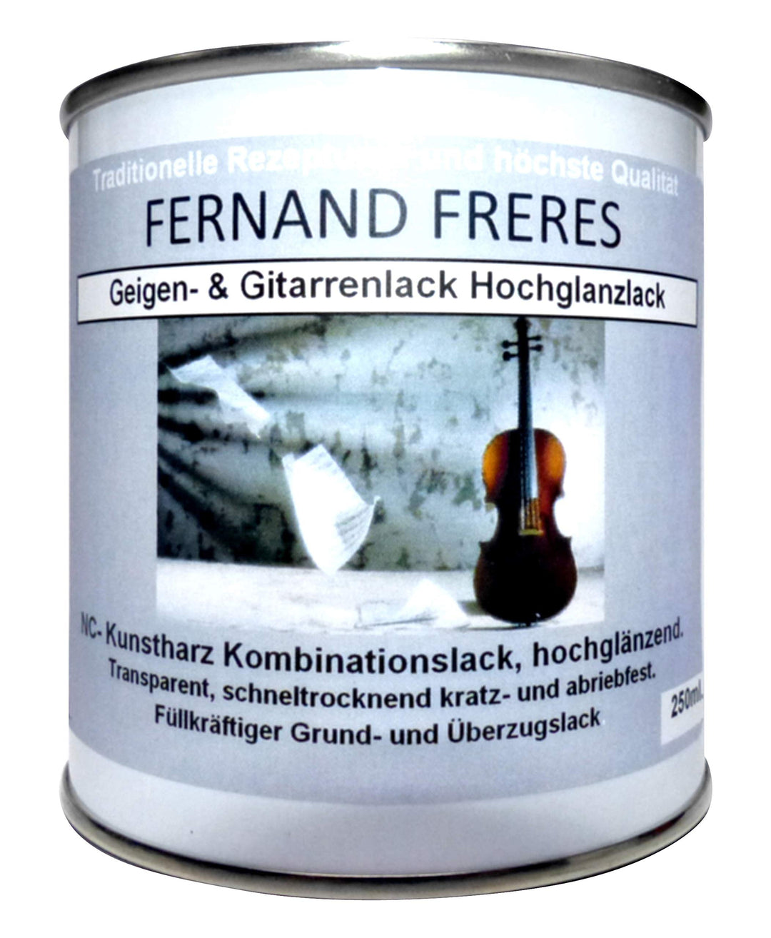 NC- Gitarrenlack Geigenlack Antik Geige Gitarre Lack 250ml TRANSPARENT Premium Nitro- Kunstharz Komb