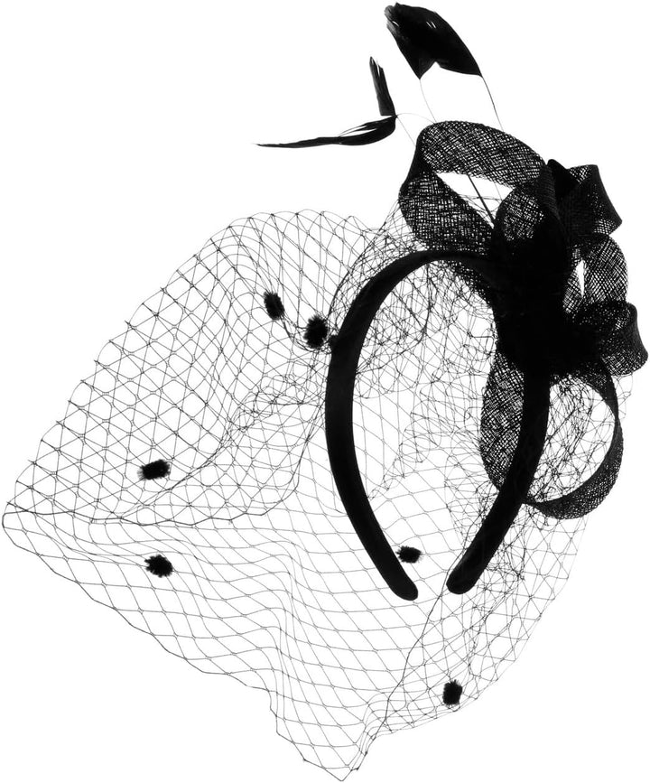 McBURN Dalenia Sinamay Fascinator Haarschmuck Kopfschmuck Damen - Made in Italy Frühling-Sommer - On