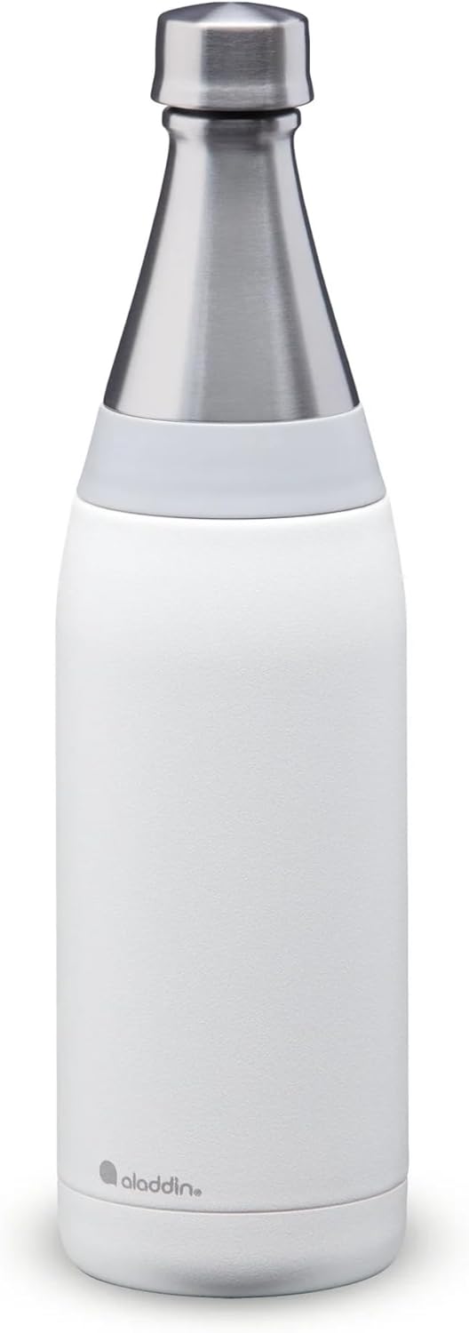 Aladdin Fresco Thermavac Trinkflasche Edelstahl 0.6L Snowflake White – Thermosflasche Auslaufsicher