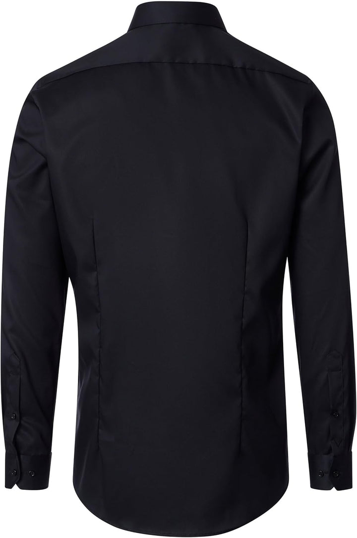 Venti Businesshemd Uni Body Fit Standard 38 Schwarz, Standard 38 Schwarz