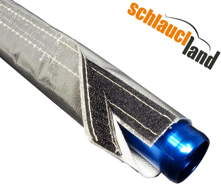 1m Alu-Titan Hitzeschutzschlauch ID 20mm Klettverschluss *** Heat Sleeve Thermoschutz Isolierschlauc