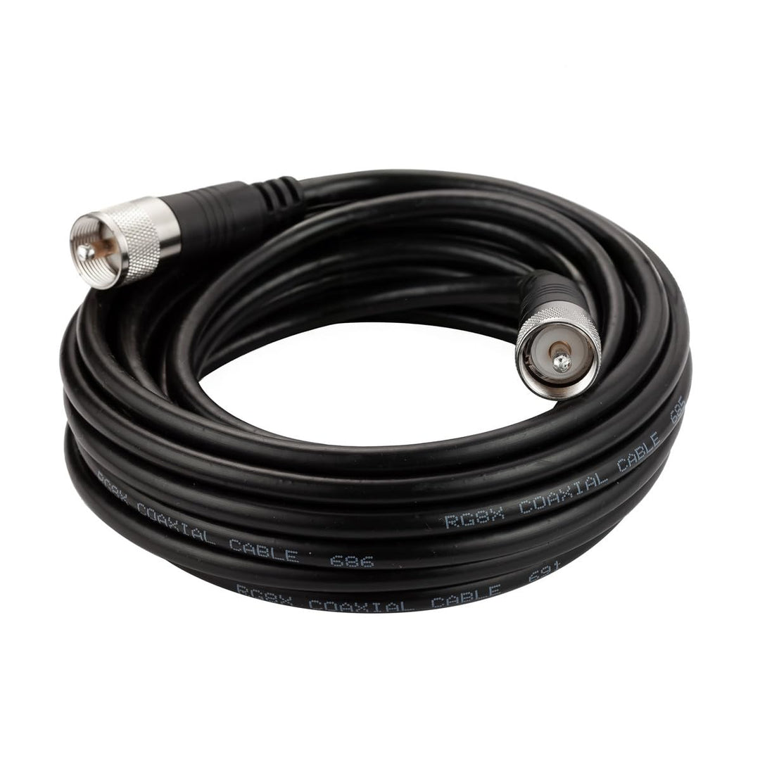 CB Antennenkabel, RG8x Koax Jumper, UHF Stecker auf Stecker Low Loss CB Koaxialkabel, 50 Ohm für HAM