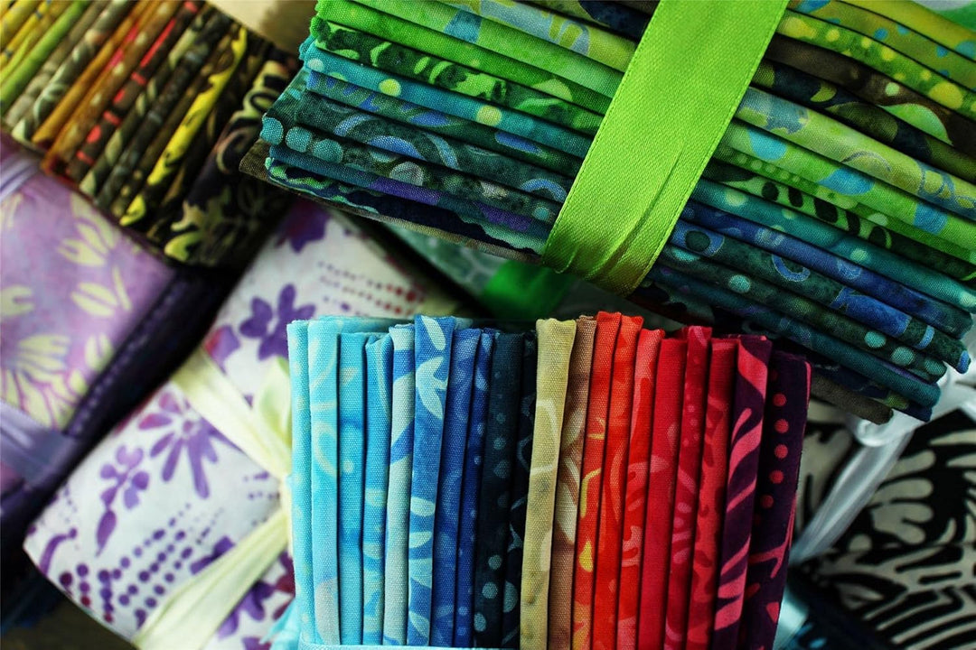 LoudElephant Baumwoll-Batik-Stoffbündel – Fat Quarter – Rainbow Original, Rainbow Original