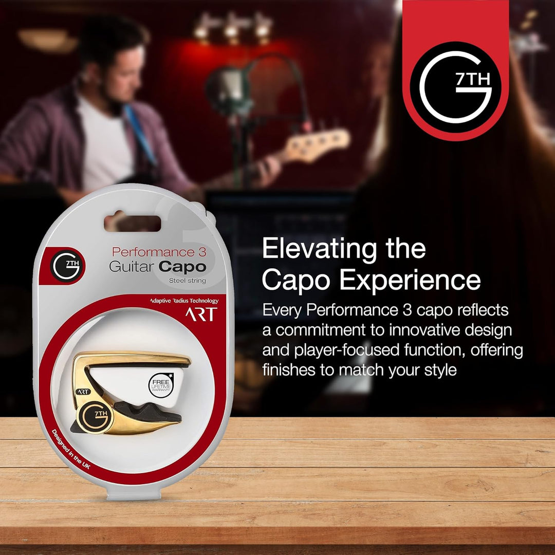 G7th Capodaster Performance 3 Art 6 Strings Gold C81053 63g/2.2oz. Unauffällig und nicht aufdringlic