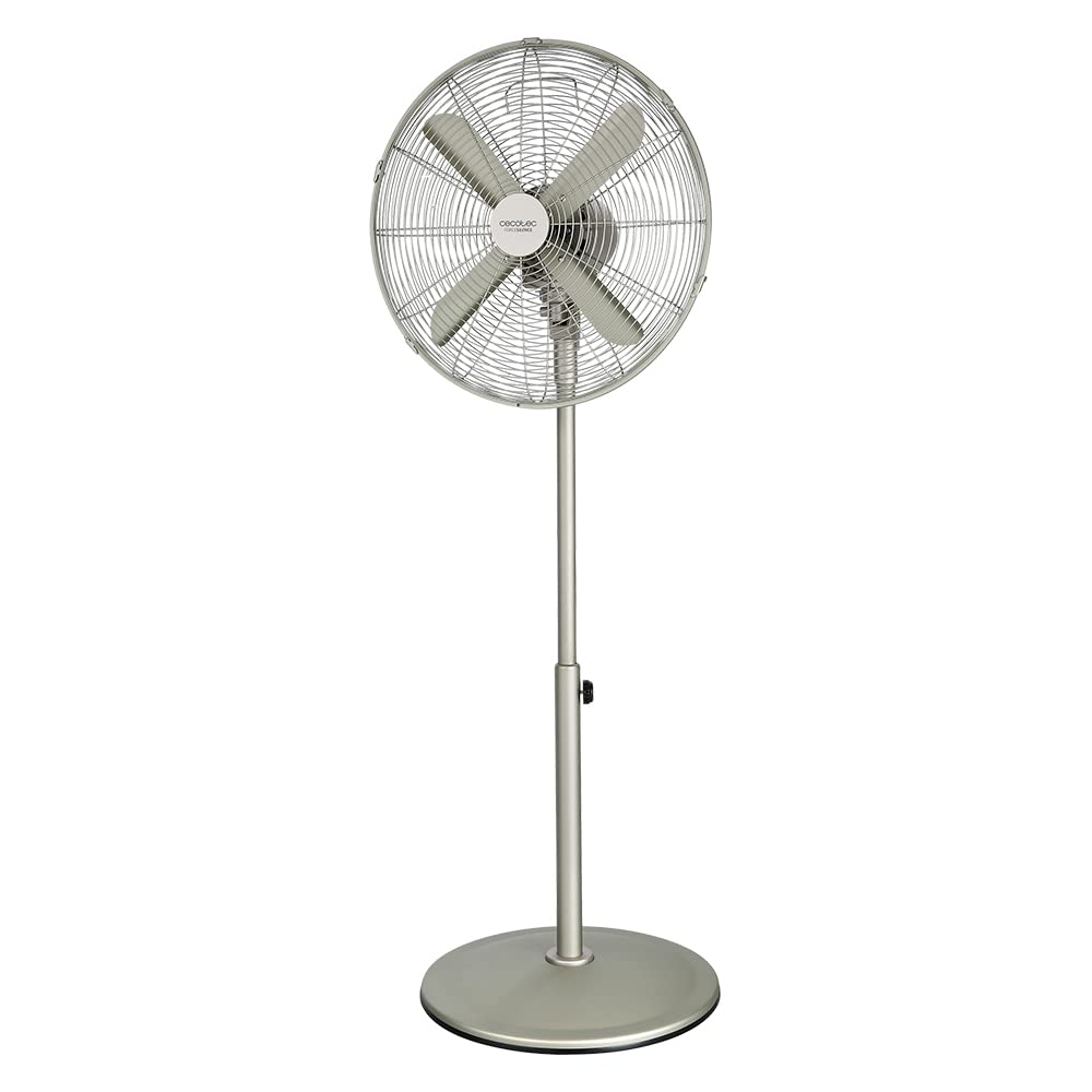 Cecotec Standventilator EnergySilence 610 Steelstyle. 50 W, Stahl-Finish, Durchmesser 40,6 cm mit 4