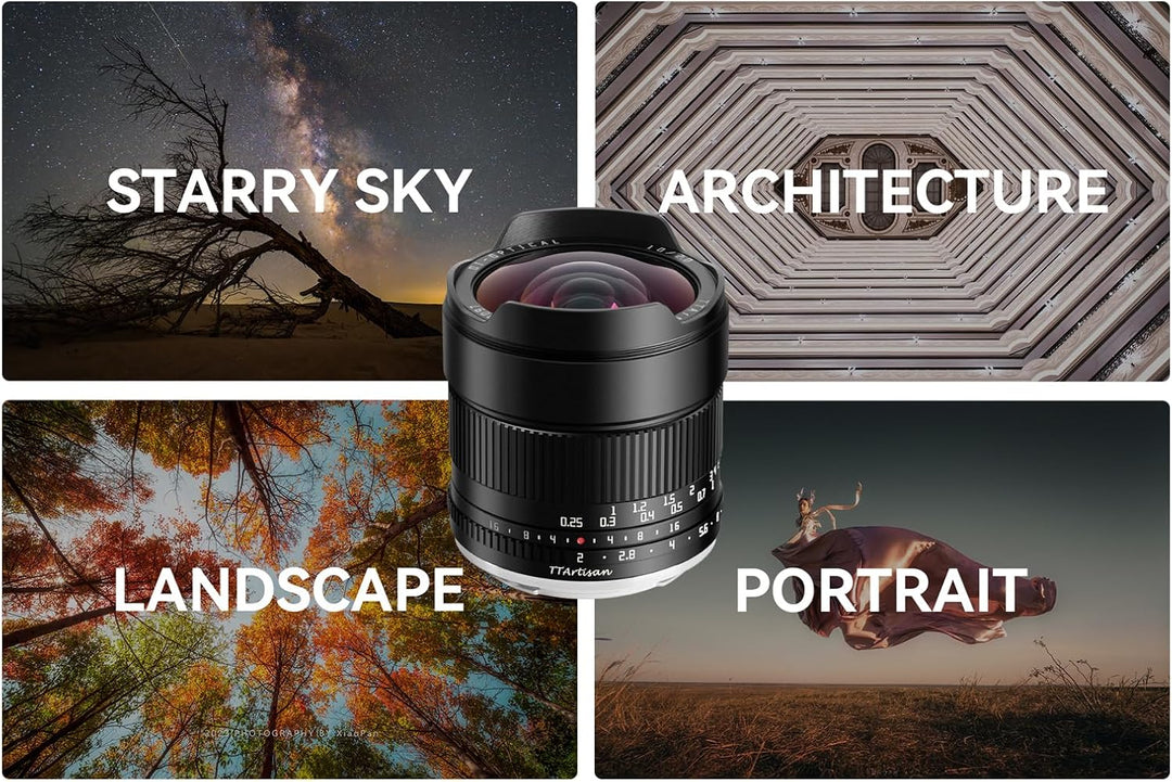 TTARTISAN 10mm F2.0 APS-C ASPH. Ultraweitwinkel Kameraobjektiv Manueller Fokus Tragbares Objektiv fü