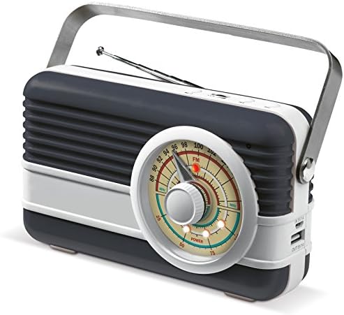 6000 mAh Power Bank mit Radio und Smartphone Lautsprecher im Retrolook Transistorradio von noTrash20