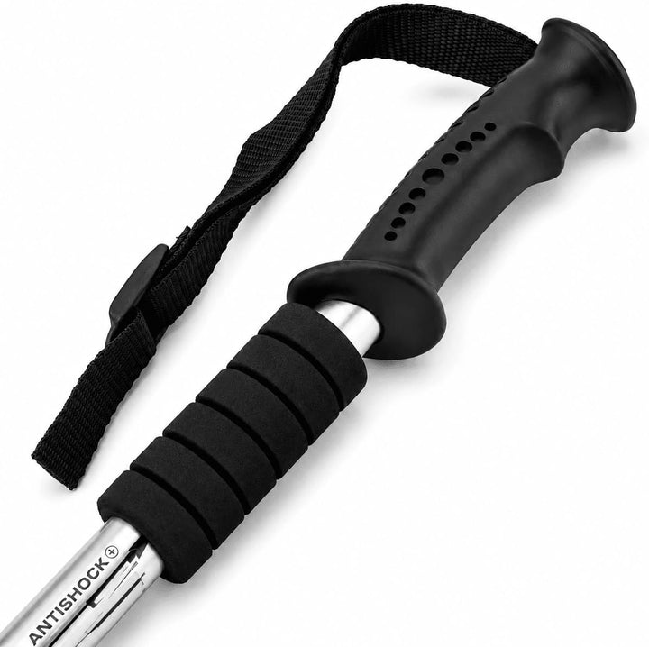 MidGard Teleskop Nordic Walking Stöcke, 50-110 cm höhenverstellbar, Antischock Dämpfung, Wanderstöck