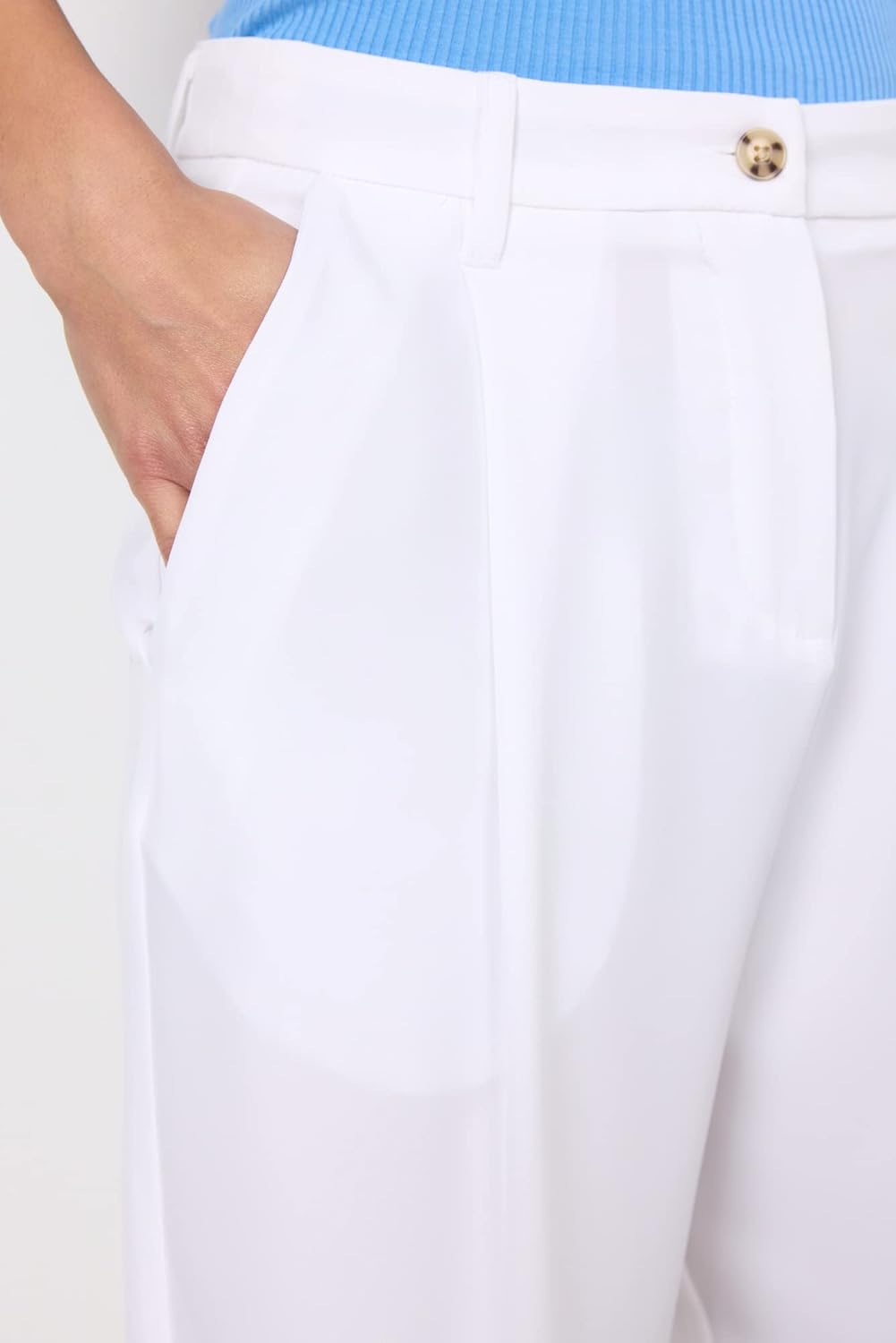 SOYACONCEPT Herren SC-GABI 12-C Damen Hose 46 Weiss, 46 Weiß