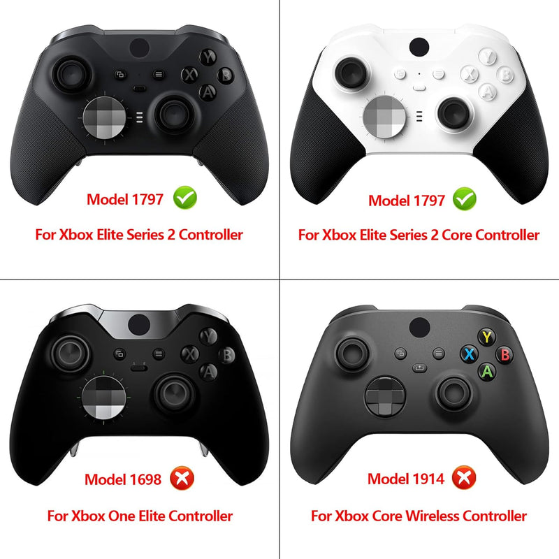 eXtremeRate Front Case für Xbox Elite Series 2/Series 2-Core Controller,DIY-Ersatz Hülle&Thumbstick