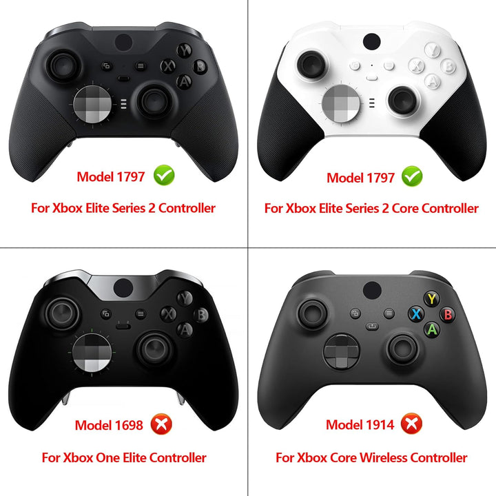 eXtremeRate Front Case für Xbox Elite Series 2/Series 2-Core Controller,DIY-Ersatz Hülle&Thumbstick