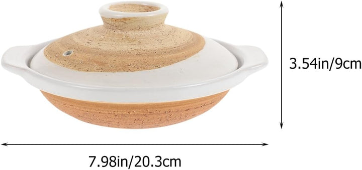 HEMOTON Japanischer Donabe Keramik Claypot Reispopf Mit Deckel Hitzebeständiger Tontopf Für Asiatisc