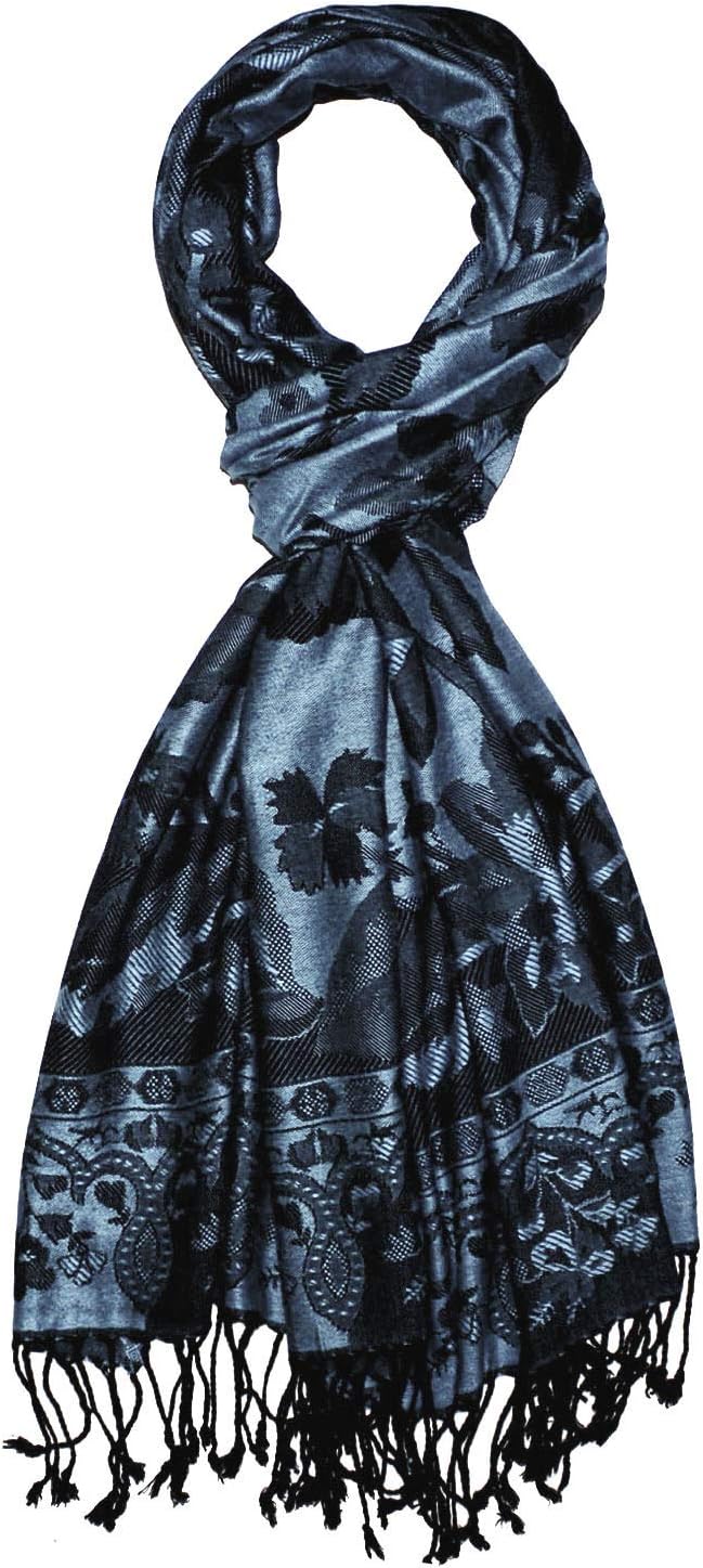 Lorenzo Cana Marken Pashmina Damenschal Naturfaser Floral Blumen Stola Schaltuch Tuch Stola 70 cm x