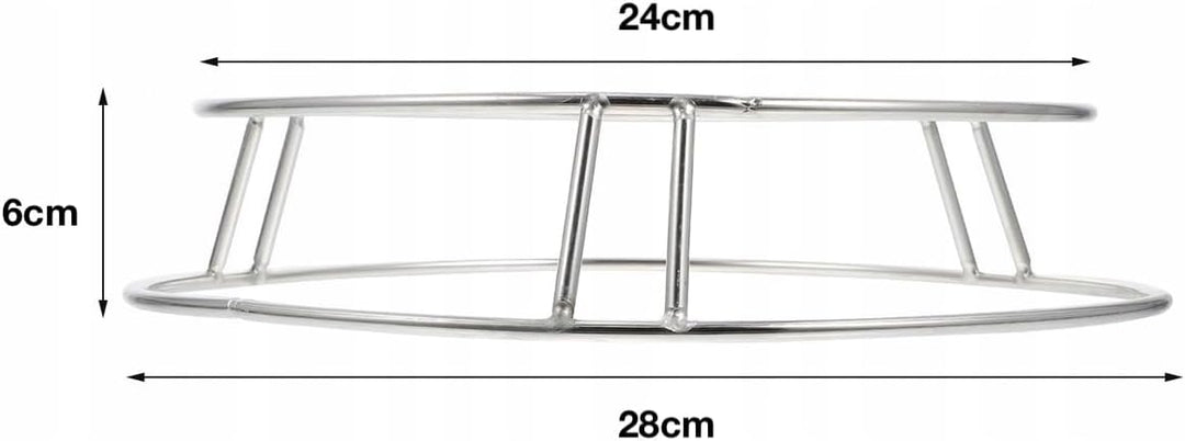 Wokständer ASIATICA Wok Ringhalterung für Woks 27 cm unten 24 cm oben Wokständer über Gasflamme den