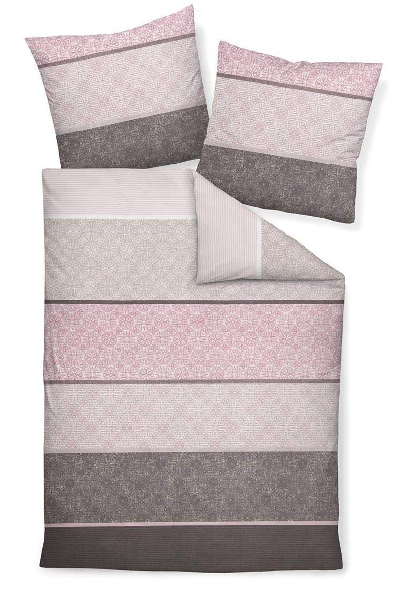 Janine Mako Satin Bettwäsche 2 teilig Bettbezug 135 x 200 cm Kopfkissenbezug 80 x 80 cm Palermo 3103
