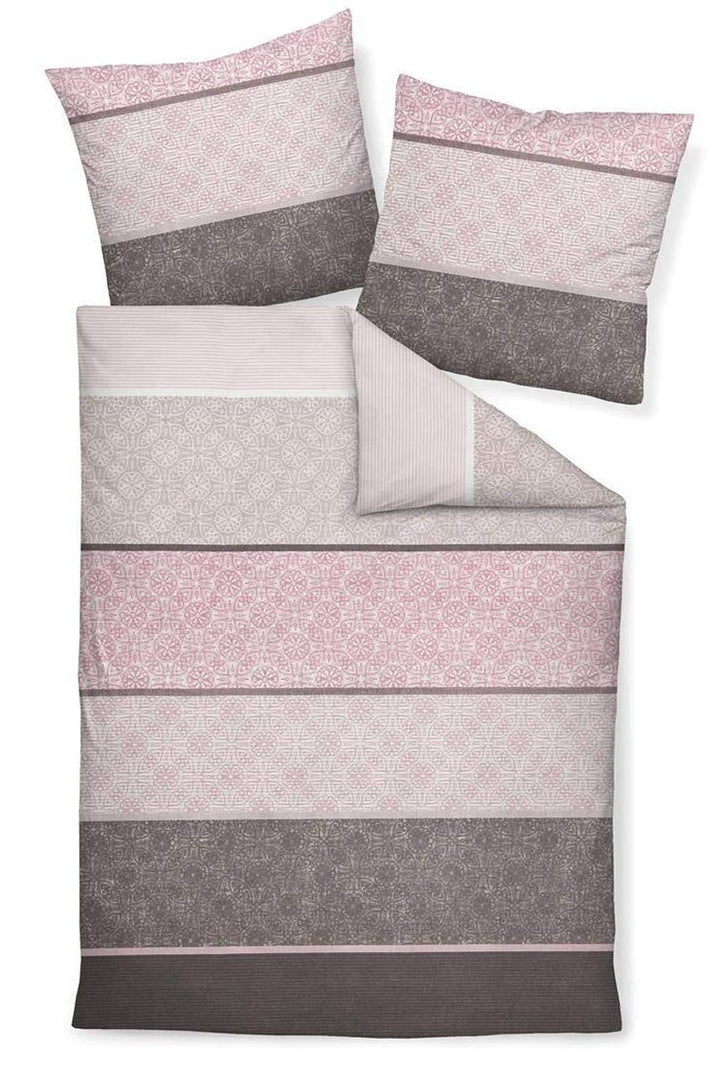 Janine Mako Satin Bettwäsche 2 teilig Bettbezug 135 x 200 cm Kopfkissenbezug 80 x 80 cm Palermo 3103