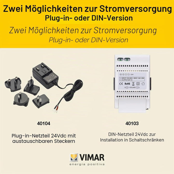 VIMAR K42956 Videosprechenalagen-Set enthält Freisprech-Touchscreen-Videohaustelefon LCD 7in und WLA