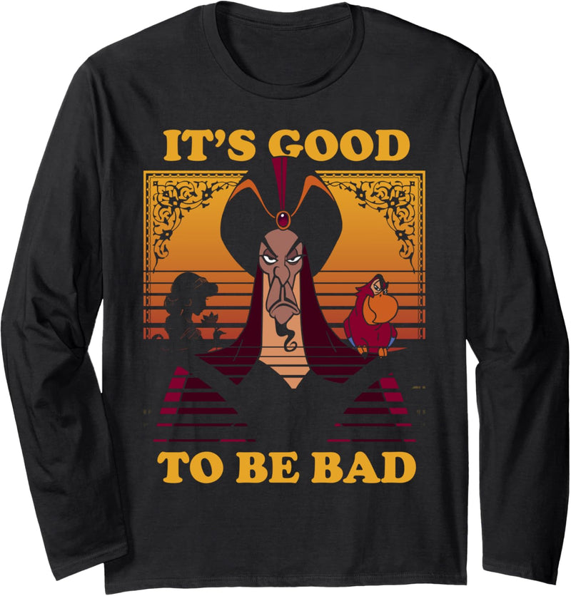 Disney Aladdin Jafar Good To Be Bad Quote Langarmshirt